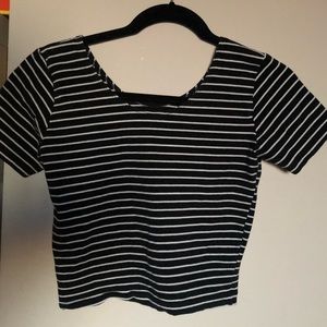 American Apparel striped crop top